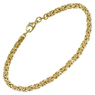 Produktbild von trendor Armband Königskette Silber 925 Vergoldet Breite 2,8 mm 51560-19