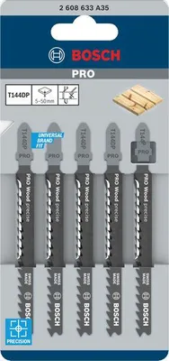 Produktbild von PRO Wood precise T144DP Stichsägeblatt, 100 mm, 5-tlg.