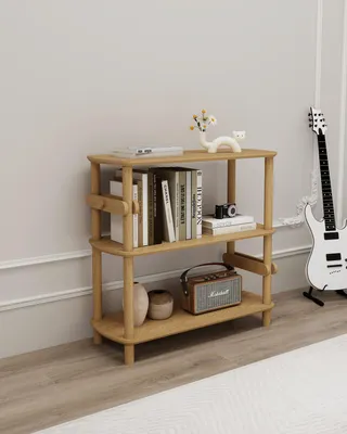 Productafbeelding van Skye Decor, hoogwaardige boekenkast van eikenhout, 80x79x30 cm, 100% MDF, 18 mm dik