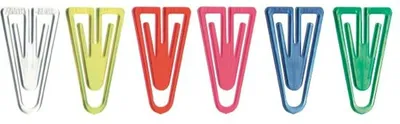 Produktbild von Büroklammern Plastiklips 25mm VE=1000 Stück Kristallfarben sortiert