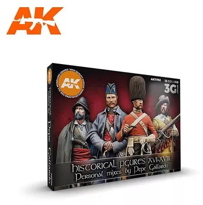 Produktbild von AK Interactive AK11762 - Hystorical Figures S. Xvi-XVIII By Pepe 18x17ml - Neu