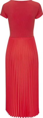 Produktbild von LASCANA Midikleid mit Plisseerockteil, bügelfreie Qualität rot Größe 34