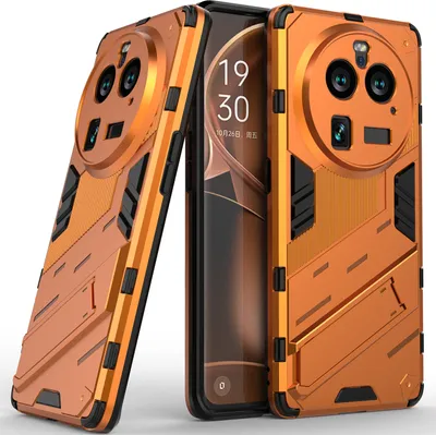 Produktbild von Armor Hülle für Oppo Find X6 Pro, Hybrid PC TPU Bumper Stoßfestes Schutzhülle mit Standfunktion Weiß