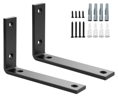 Imagen del producto de Soportes metálicos flotantes, 150 mm, 2 unidades, para estanterías