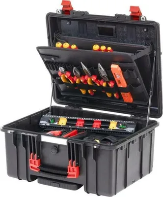 Produktbild von Werkzeug-Set XL 2 Trolley electric (schwarz/rot, 60-teilig, mit Trolley-Koffer)