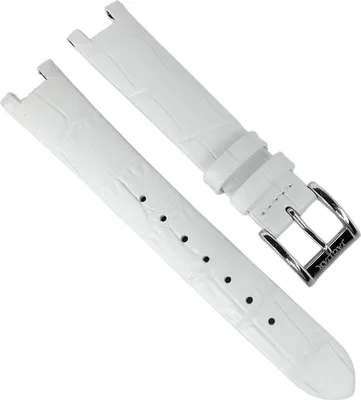 Produktbild von Jaguar Uhrenarmband  Leder Krokoprägung weiß  J832/1 J832 J833
