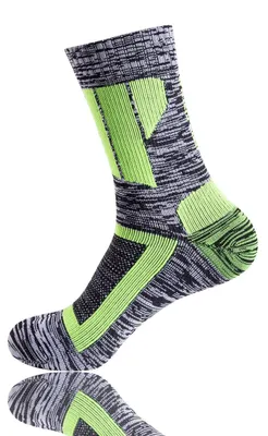 Produktbild von Wasserdichte Knöchelsocken für Radfahren und Skifahren in Grau-Grün