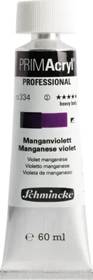 Schmincke - 60ml PRIMAcryl Professional feinste brillante Acrylfarbe, Manganviolett, Premiumacrylfarbe, Acrylmalerei, 13 334 011