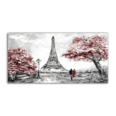Produktbild von Coloray Canvas 140x70  Wandbild Leinwand Bilder Straße Ansicht von Paris Landschaft