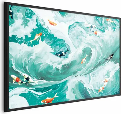 Produktbild von Posterpapier Poster - Fish and Waves 60x40 cm Tiere g-C-10142-ao-a
