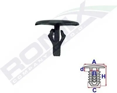 Produktbild von 10x ROMIX C70174 Clip motorseitig