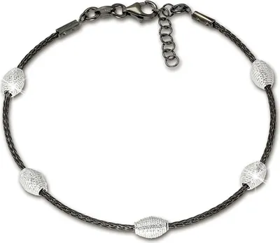 Produktbild von SilberDream Damen-Armband 925 Silber rhodiniert 19-21cm schwarz SDA2469S