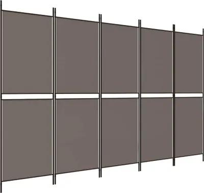 Produktbild von vidaXL 5-tlg. Paravent Anthrazit 250x180 cm Stoff