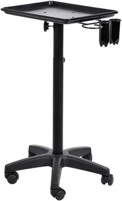 Produktbild von Salon Rullinstrument für Friseursalons - Aluminium - Justerbar Höjdsvagn - Skönhetsverktyg - 45 x 33 x 65 cm - Ideal für Salonbesitzer - Grau