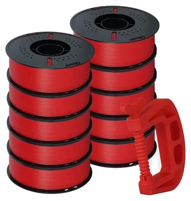 Obrázek produktu pro 3D tiskárny, filament, TPU (flexibilita), ABS (odolnost), 10 kg ABS, barva: červená