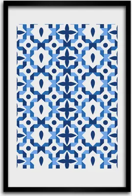 Produktbild von Bild - Bilderrahmen - 40 cm x 60 cm - MDF - Rahmen - Wandkunst - Geometrischer Hintergrund