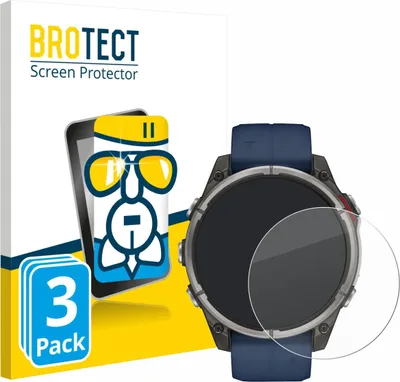 Produktbild von 3x BROTECT Schutzglas für Garmin quatix 8 (47 mm) Schutzfolie Panzer Folie Glas Display Schutz klar