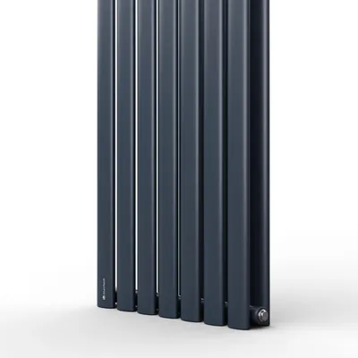 Zdjęcie produktu dla Blumfeldt Badheizkörper, Design Heizkörper Flach, Leiser Flachheizkörper Vertikal, Warmwasser-Röhrenheizungen, 1435W Heizkörper, Wandheizkörper für Badezimmer & Wohnzimmer