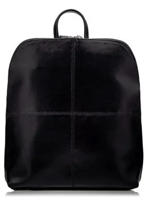 Produktbild von Schwarzer Damen Lederrucksack Telimene, Cityrucksack, Vintage Rucksack, elegant, Freizeitrucksack – Belveder PK23
