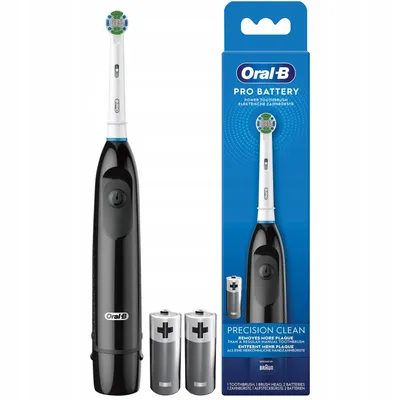 Zdjęcie produktu dla Oral-B Pro Battery, Dorosły, Czarny, Biały, Czarny, Okrągły, Bateria, AA