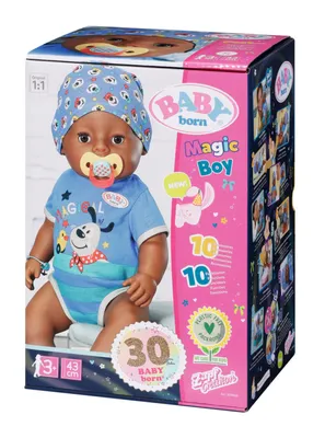Produktbild von BABY born Puppe Magic DoC Boy, 43 cm, 10 lebensechte Funktionen, super beweglich, inkl. Schnuller und 14 Zubehörteilen