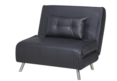 Produktbild von Como Schlafsessel Jugendsessel Gästebett  Klappsessel Kunstleder schwarz maxi
