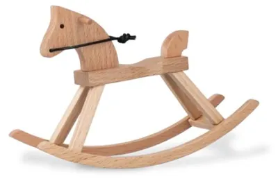 Image de Kay Bojesen - Cheval à bascule, hauteur 9,5 cm, en bois de hêtre