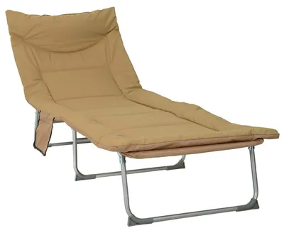 Produktbild von vidaXL Klappbare Sonnenliege mit Kissen Beige