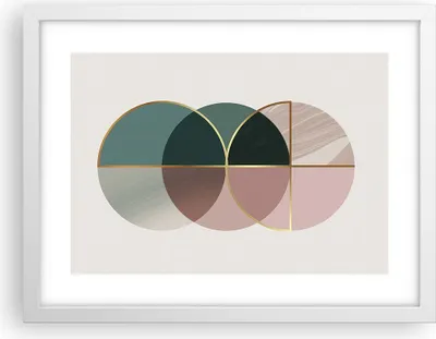 Produktbild von Gerahmtes Poster - Weißer Rahmen - Abstraktion Räder Minimalismus - 40x30 cm - Wand Bild - Wanddeko - Wandbilder - Kunstposter - Wandposter - Bilderrahmen - Bilder - Kunstdruck - P2WAA40x30-4399