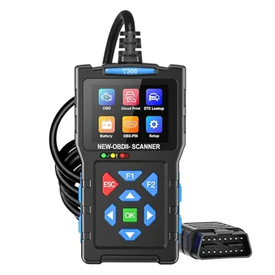 Produktbild von OBD2 Auto Diagnosegerät, OBDII/EOBD Codeleser, DE Sprache, Fehlercodes auslesen & reparieren – kompatibel für Pkw & Motor