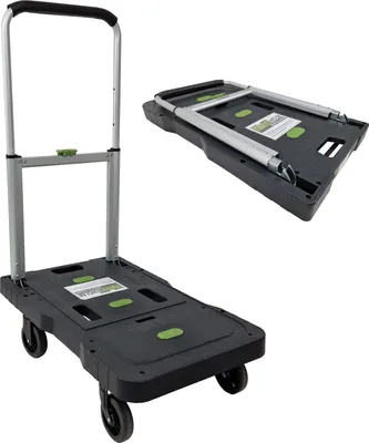 Produktbild von Plattformwagen klappbar 150 kg leicht mobil Transportwagen für Einkäufe Umzug Rollwagen