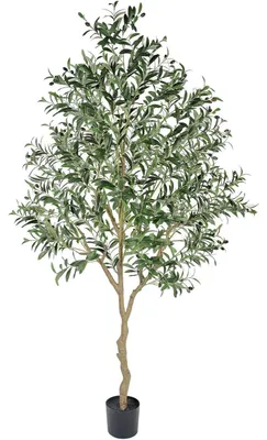 Productafbeelding van Kunstolijfboom, 210 cm, kunstplant, geschikt voor woonkamer of kantoor, type 1, 210 cm