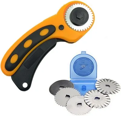Rotationsschneider 45 mm für Stoff, Quilten und Nähen - Professionelles Schneidwerkzeug für Stoff, Papier und Leder