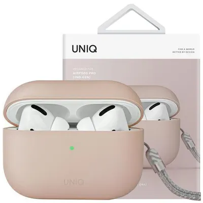 Produktbild von Uniq Fall Lino Airpods Pro 2. Gen Silikon Rosa/Blush Rosa