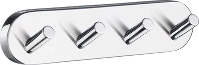 Produktbild von Smedbo HOME - Viererhakenleiste in Chrom poliert, Länge 178 mm HK359