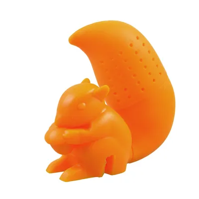 Produktbild von Niedliches Tier Eichhörnchen - Orange - Tee-Ei aus Silikon (BPA-frei) für losen Tee Tee-Infuser