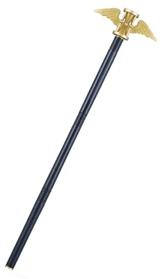 Produktbild von Pestdoktor Stab mit Sanduhr & Flügeln 100cm