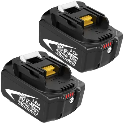 2er-Pack 18V 5.0Ah Li-Ion Akku, kompatibel mit BL1860B