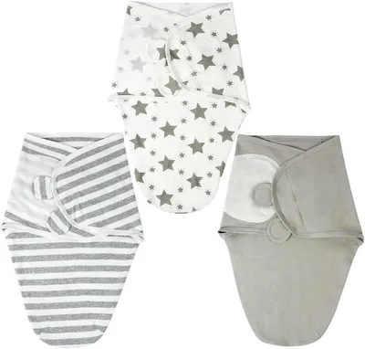 Produktbild von PromoHome® Set von 3 Baby-Puckschutztüchern – Weiches Atmungsaktives Material, Grau, 60 cm