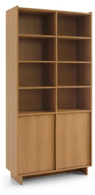 Produktbild von Furniture24 Regal Yasumi - R98 Bücherregal Regal 98 Cm Breit Eiche Karamell 2 Türen