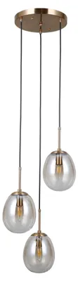 Zdjęcie produktu dla Lampa wisząca MEOLO złota 3xE14x5W szkło wym:120x35x35cm IP20 Italux