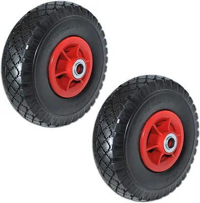 Produktbild von Ersatzrad für Sackkarren 3.00-4 PolyurethanVollgummi Reifen, pannensicher, B-70 mm, 2 Stück