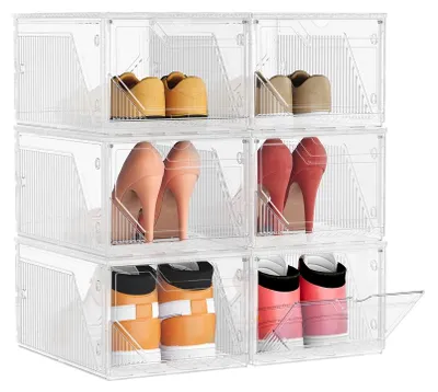 Produktbild von Schoenenboxen 6-delige set | Wolkenwit | 26x36x19 cm