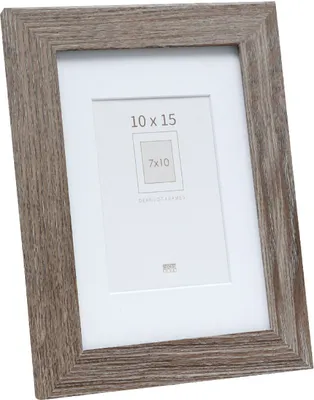 Produktbild von Deknudt S66KH3 Bilderrahmen Eichenfarbe Grau Weißes Passepartout 10x15 cm