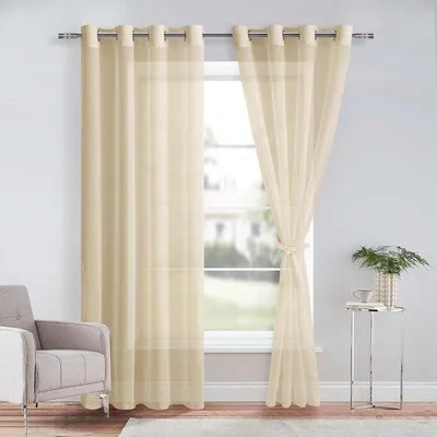 Zdjęcie produktu dla Zestaw 2 białych zasłon, 240 x 140 cm