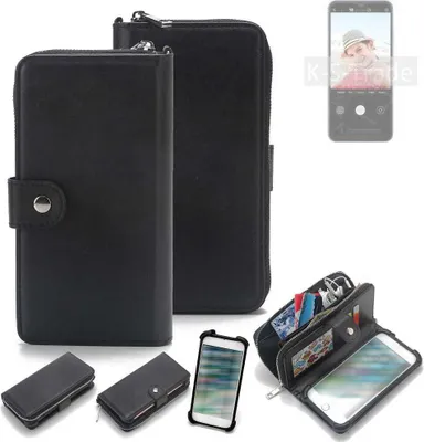 Produktbild von K-S-Trade 2in1 Handyhülle Schutzhülle kompatibel mit Blackview A52 & Portemonnee Cover Handy Hülle Case Etui Geldbörse Wallet Bookstyle Hülle