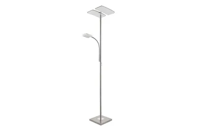 Produktbild von EGLO SOLANO 1 LED Stehlampe nickel-matt, satiniert 3500lm 36x30x180cm mit Druckdimmer