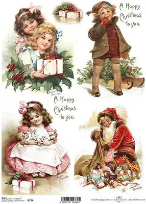 Produktbild von ITD Reispapier Decoupage Bastelpapier Softpapier, R0774 Weihnachten