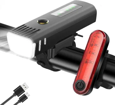 Produktbild von Tatopa Fahrradlicht Led Set Fahrradlichter  USB Wiederaufladbar Wasserdicht
