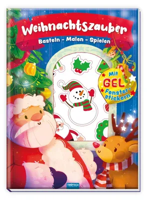 Produktbild von Trötsch Beschäftigungsbuch Malbuch mit Stickern Bastelbuch Weihnachtszauber